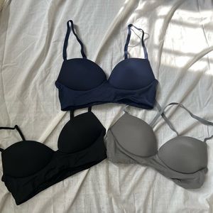 NWOT Set of 3 Wireless Padded Demi VS bras